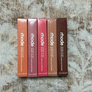 RHODE Lip Tint Set - Terracotta, Peach, Rose, Blush, Cocoa